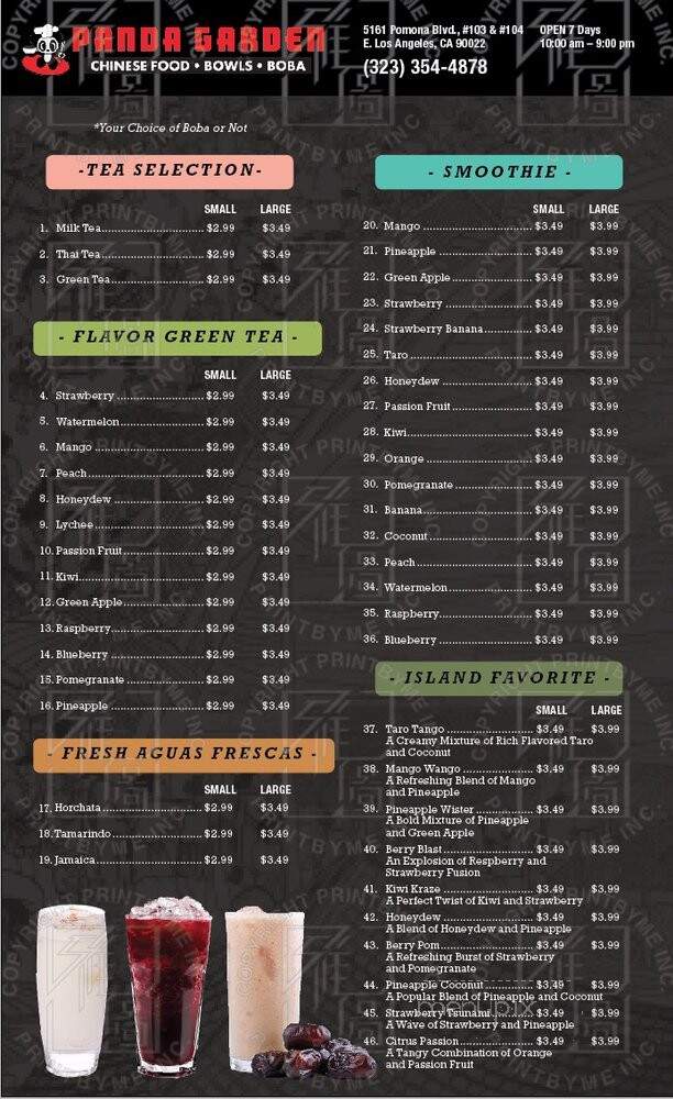 Panda Garden - Los Angeles, CA menu_pic