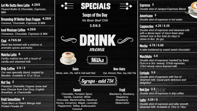 Park Street Cafe - Traverse, MI menu_pic