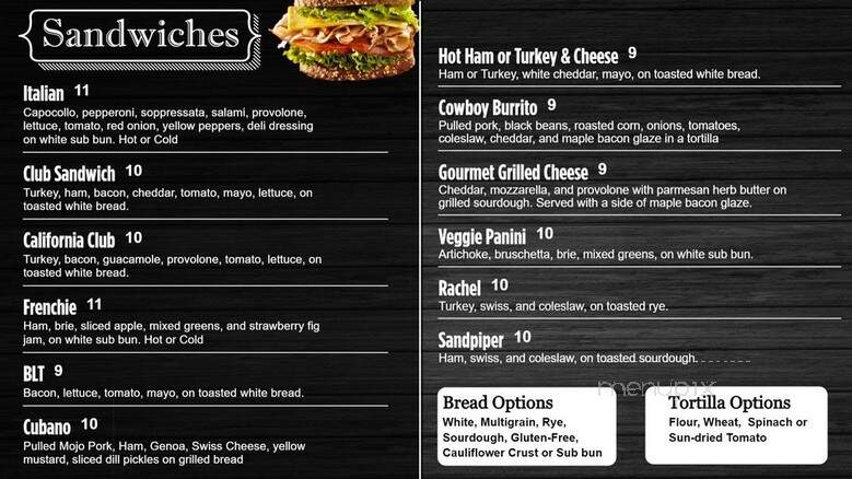 Park Street Cafe - Traverse, MI menu_pic