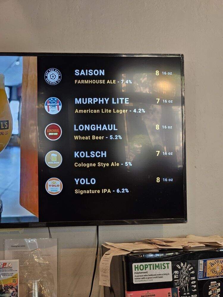 Off The Rails Brewing Co. - Sunnyvale, CA menu_pic