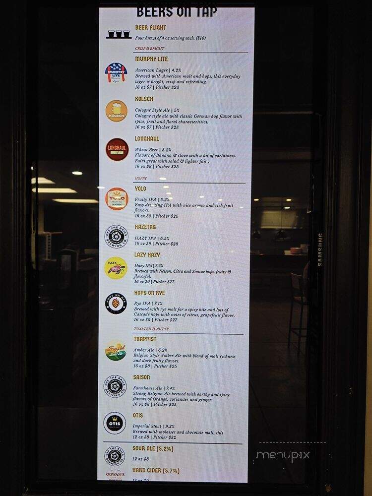 Off The Rails Brewing Co. - Sunnyvale, CA menu_pic
