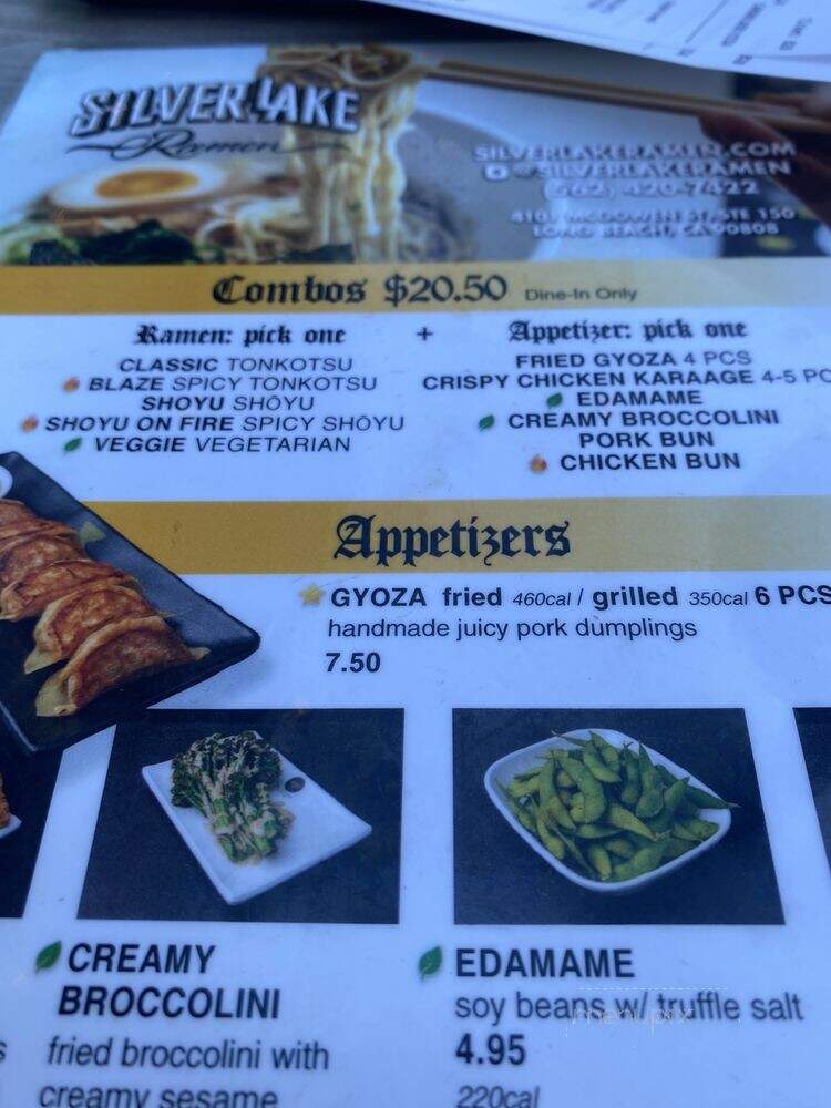 Silverlake Ramen - Long Beach, CA menu_pic