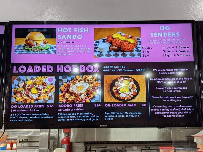 Pinky's Hot Box - Torrance, CA menu_pic