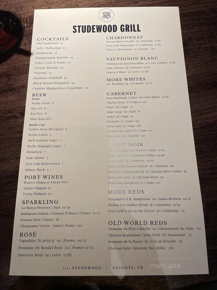 Studewood Cantine - Houston, TX menu_pic
