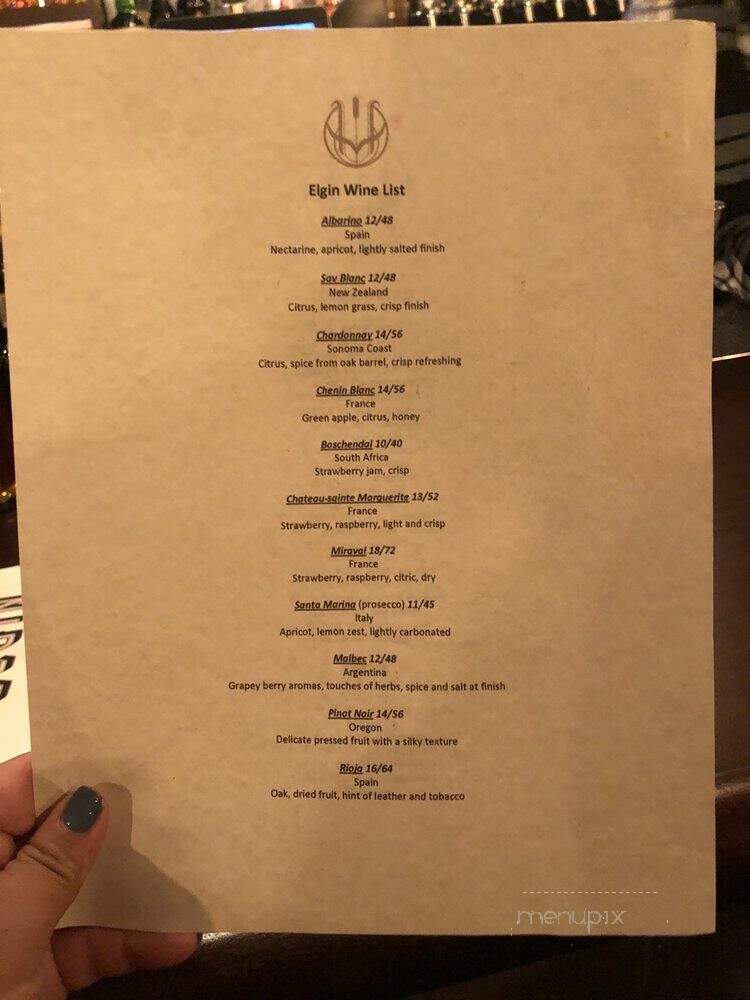 The Elgin - New York, NY menu_pic
