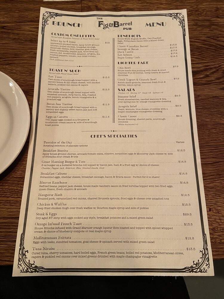 Fig And Barrel - York, PA menu_pic