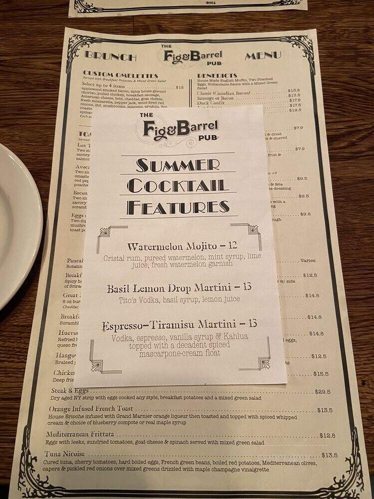 Fig And Barrel - York, PA menu_pic