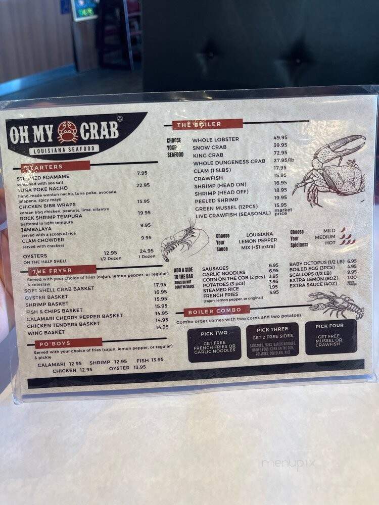 Oh My Crab - Los Angeles, CA menu_pic