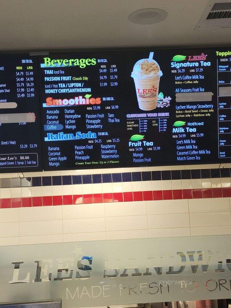 Lee's Sandwiches - Gardena, CA menu_pic