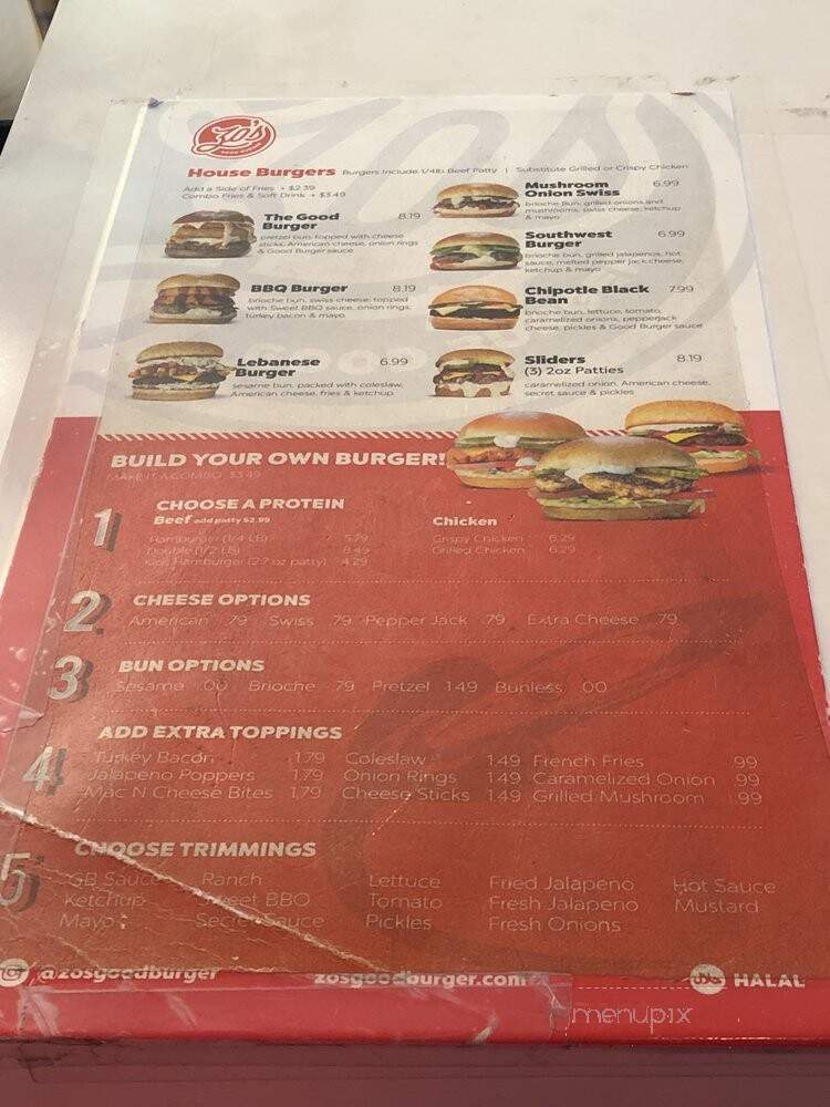 Zo's Good Burger - Detroit, MI menu_pic