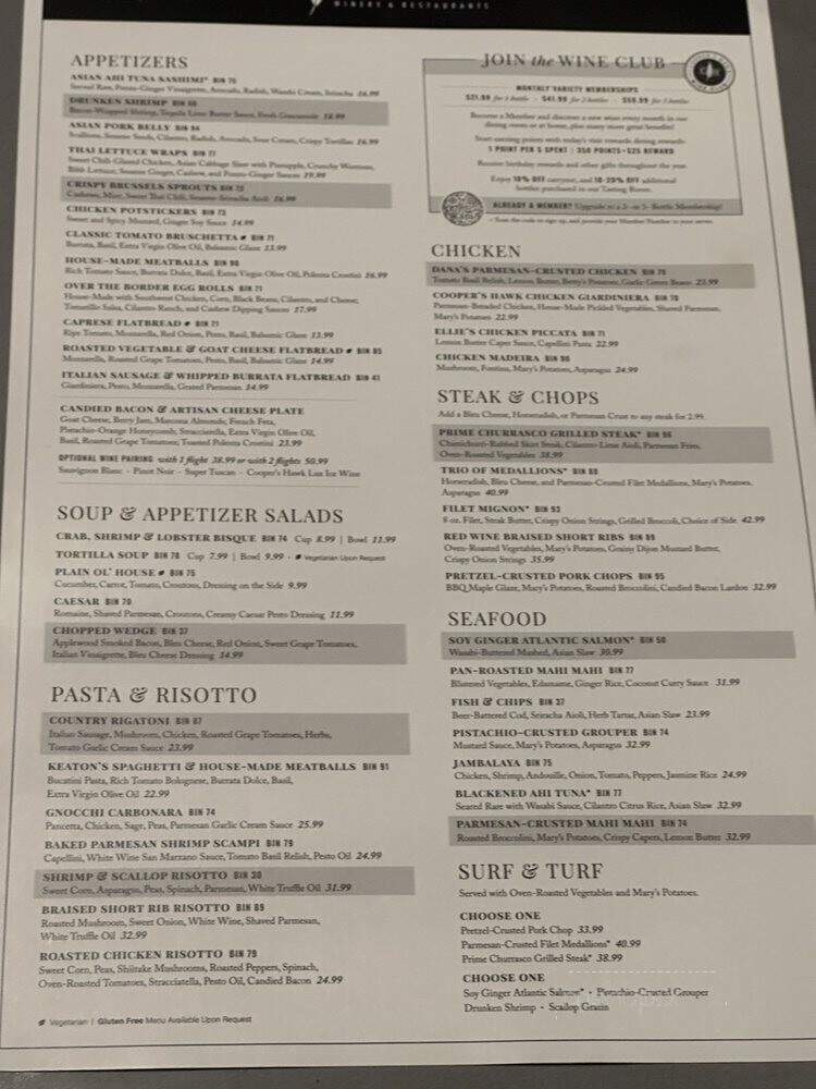 Cooper's Hawk Winery and Restaurant - Downers Grove, IL