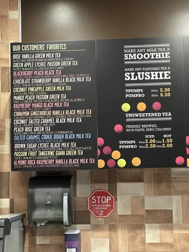 Tpumps - Monrovia, CA menu_pic