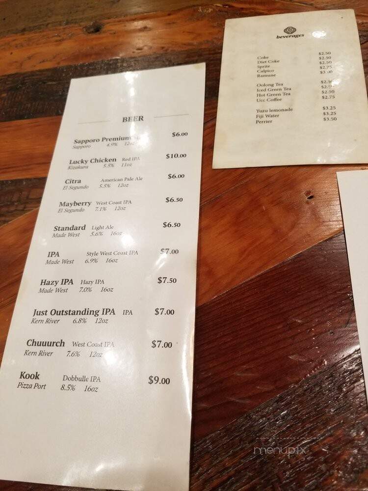 Kabuto - Los Angeles, CA menu_pic