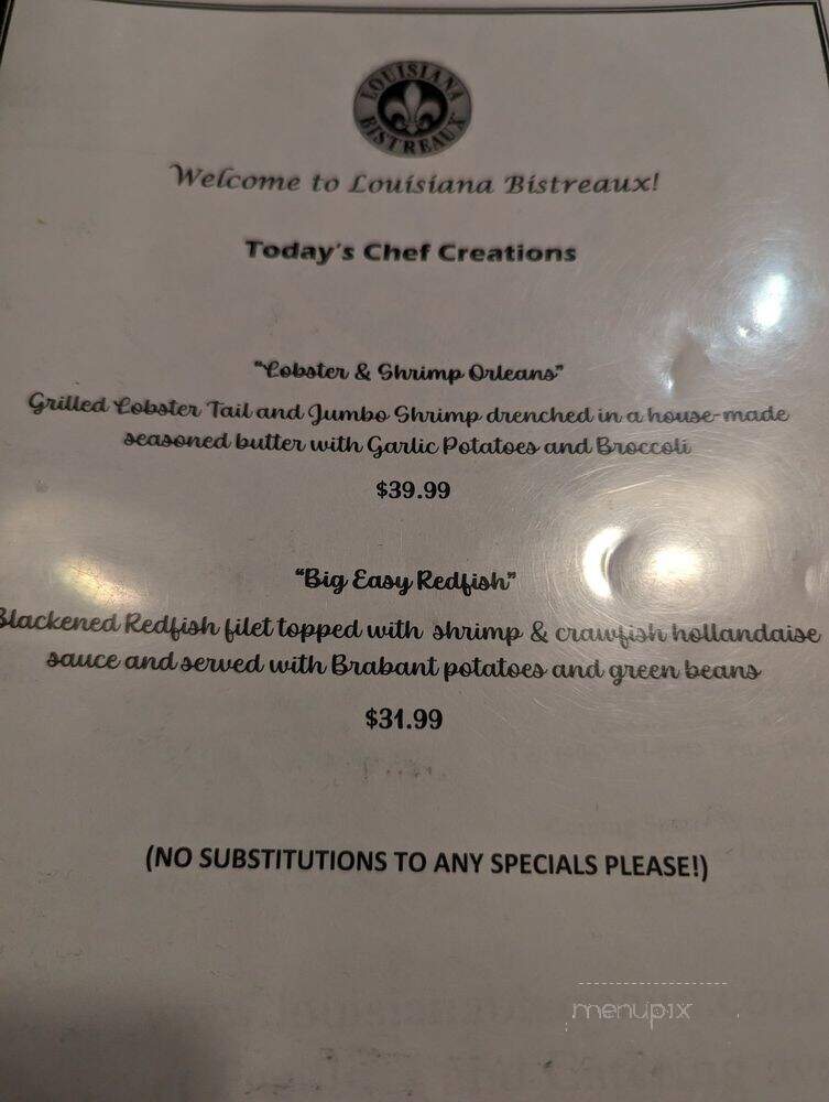 Louisiana Bistreaux - Atlanta, GA menu_pic