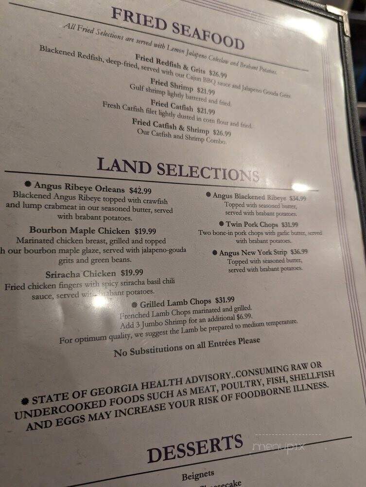 Louisiana Bistreaux - Atlanta, GA menu_pic