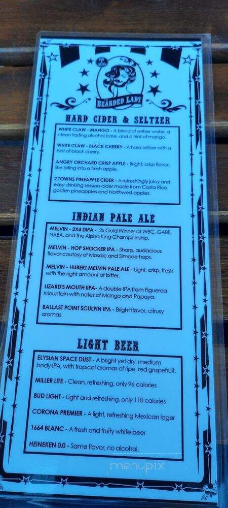 The Bearded Lady - Santa Clarita, CA menu_pic