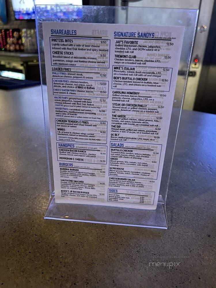 QC Pour House - Charlotte, NC menu_pic