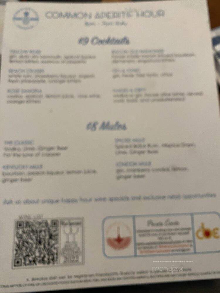 Broughton Common - Savannah, GA menu_pic