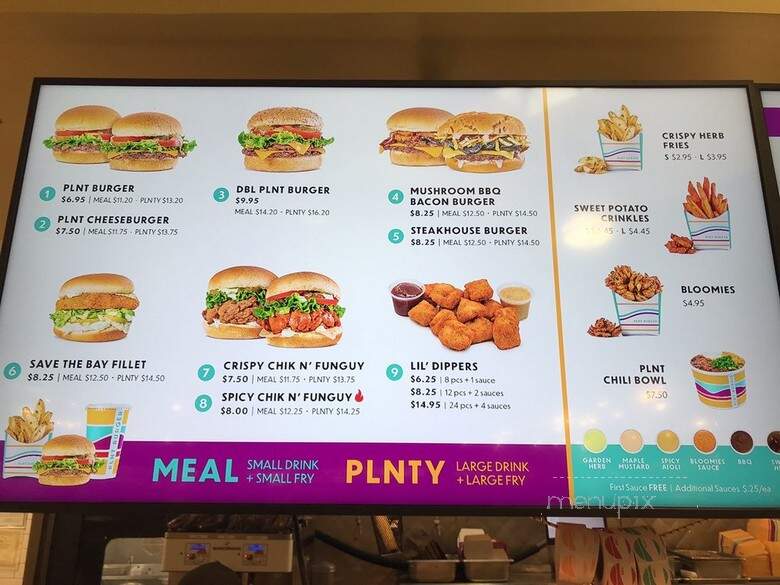 Plnt Burger - Silver Spring, MD menu_pic