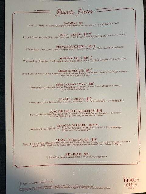 The Beach Club - Arnolds Park, IA menu_pic