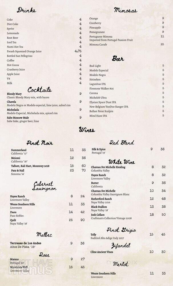 Sabores of The Valley - San Jose, CA menu_pic