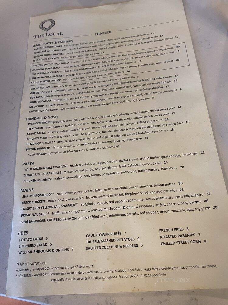 The Local - Neptune Beach, FL menu_pic