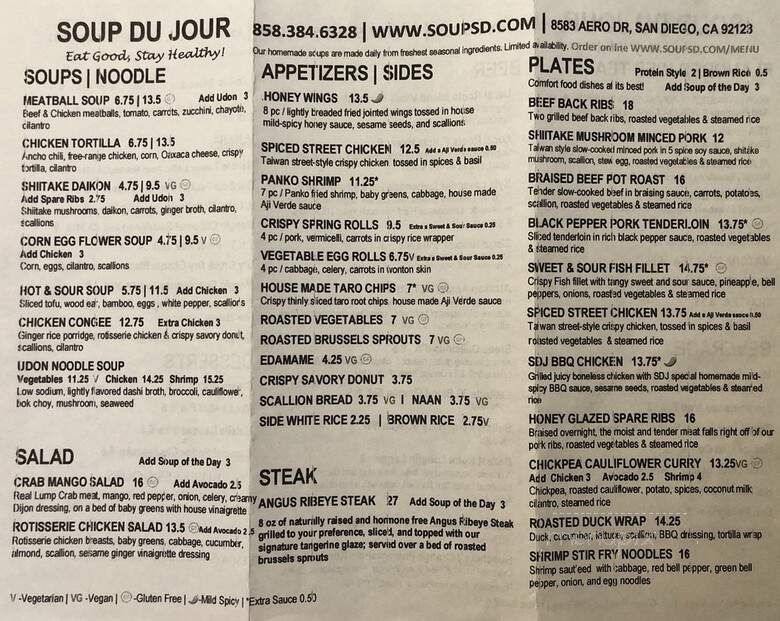 Soup Du Jour - San Diego, CA menu_pic