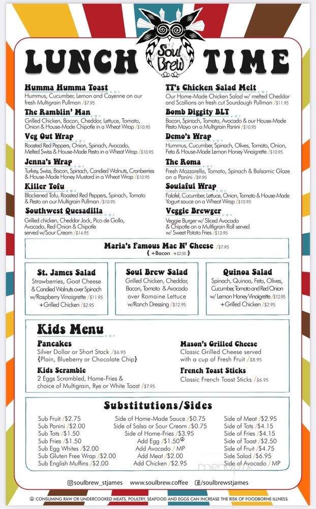 Soul Brew - Huntington, NY menu_pic