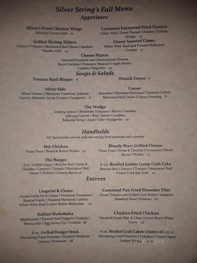 Silver Strings - Silver Spring, MD menu_pic