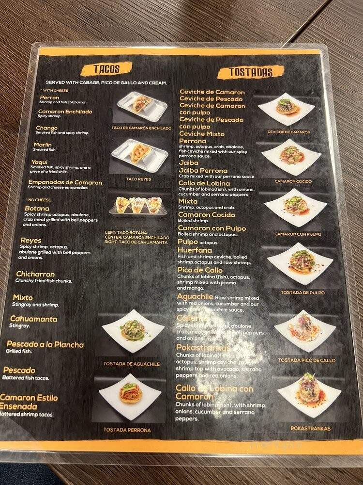 El Yaqui Tacos y Mariscos - Santa Ana, CA menu_pic