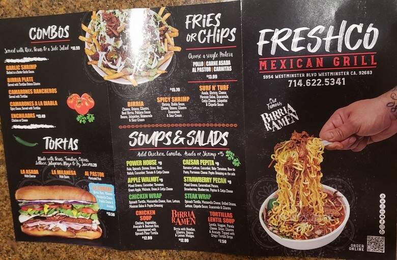 Freshco Kitchen + Juicery - Westminster, CA menu_pic