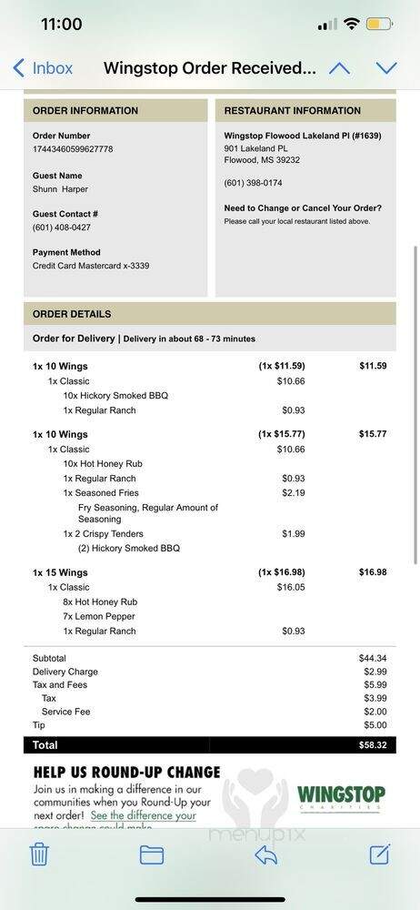 Wingstop - Flowood, MS menu_pic