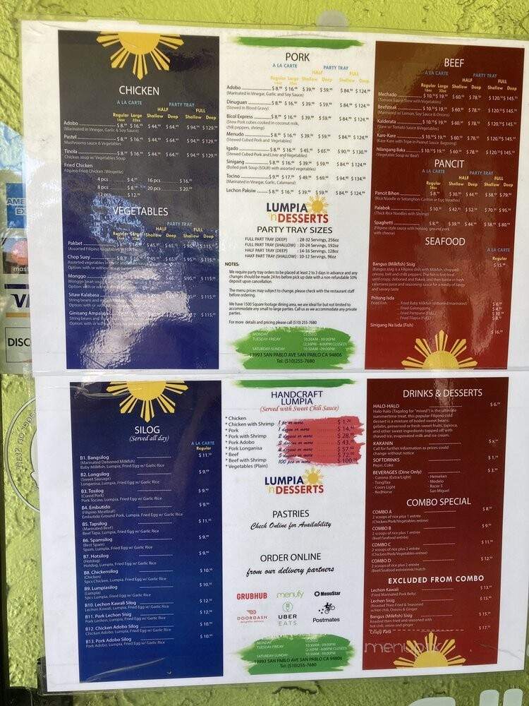 Lumpia N Desserts - San Pablo, CA menu_pic
