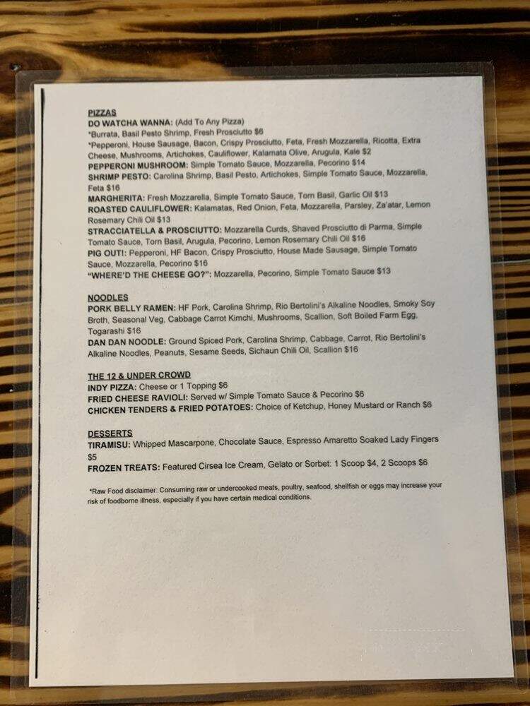 Food Fight - Charleston, SC menu_pic
