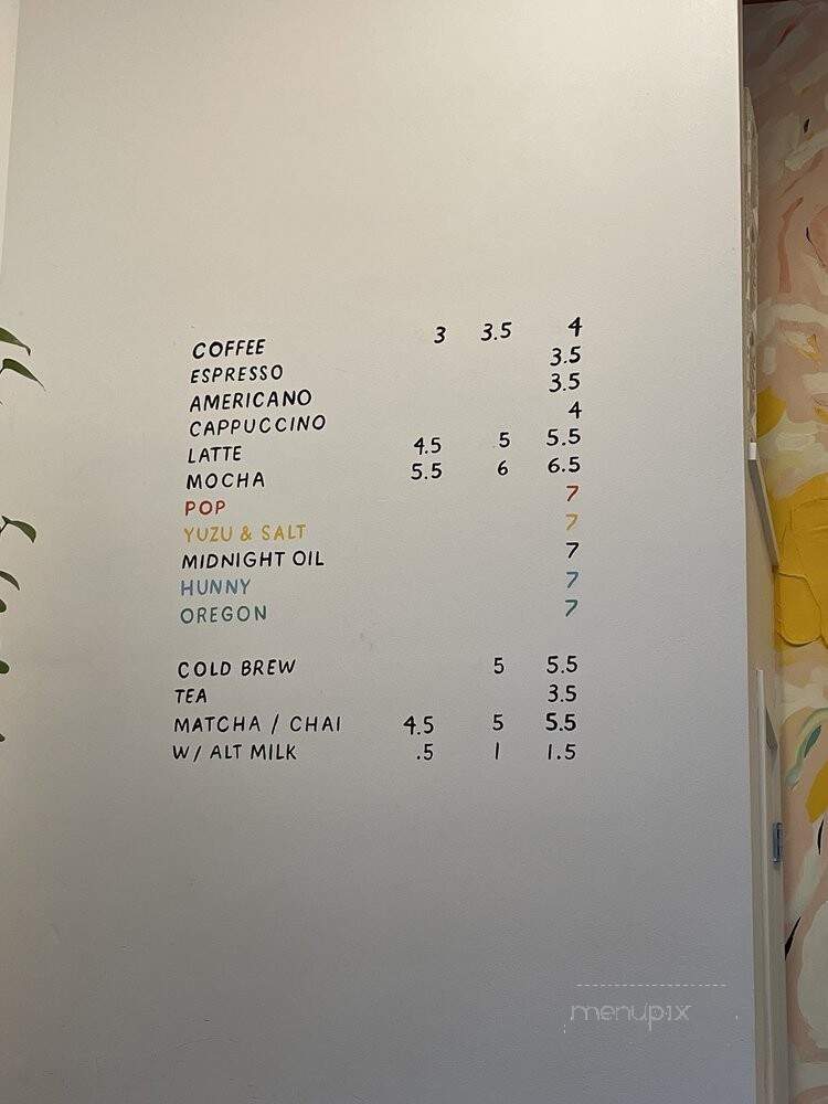 Never Coffee - Portland, OR menu_pic