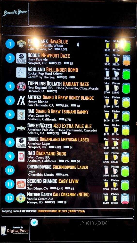 Board & Brew - Tempe, AZ menu_pic