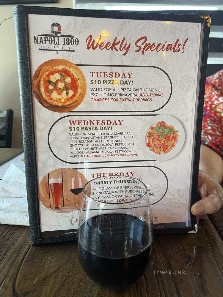 Napoli 1800 - Miami, FL menu_pic