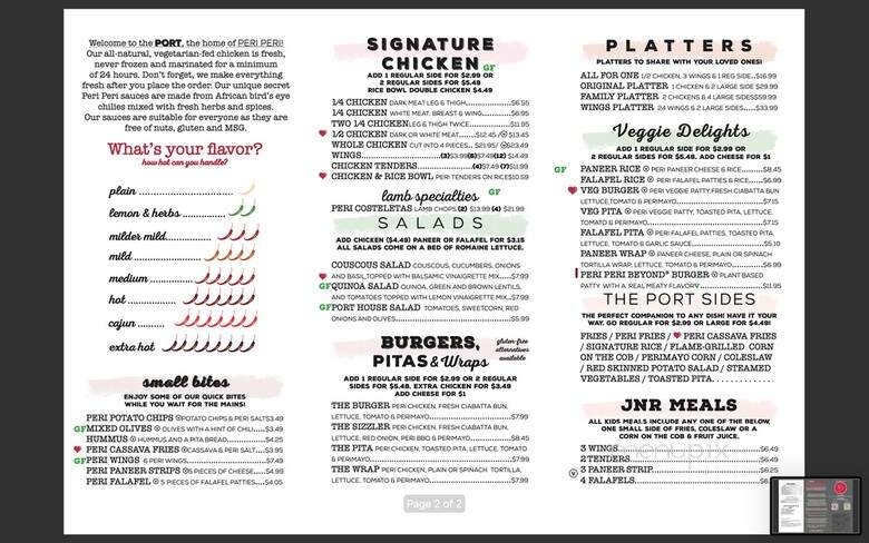 The Port Of Peri Peri - Indianapolis, IN menu_pic