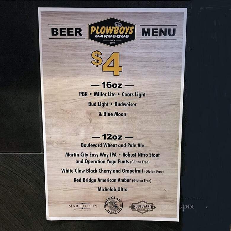 Plowboys Barbeque - Overland Park, KS menu_pic