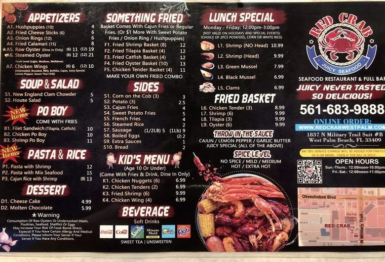 Red Crab - West Palm Beach, FL menu_pic