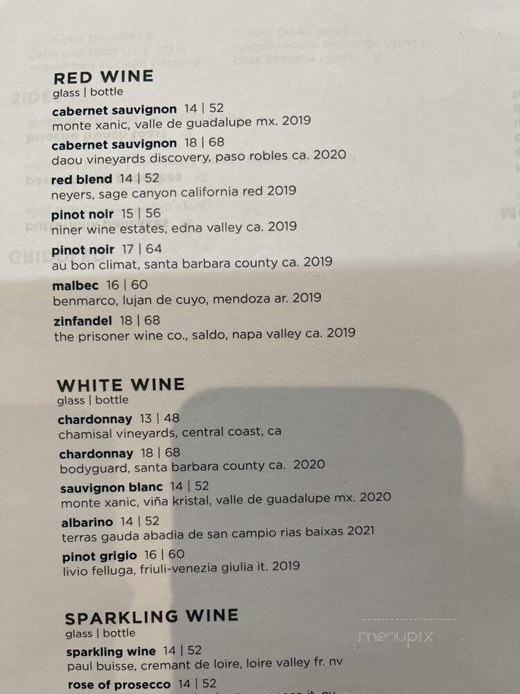 Watercolors - San Diego, CA menu_pic