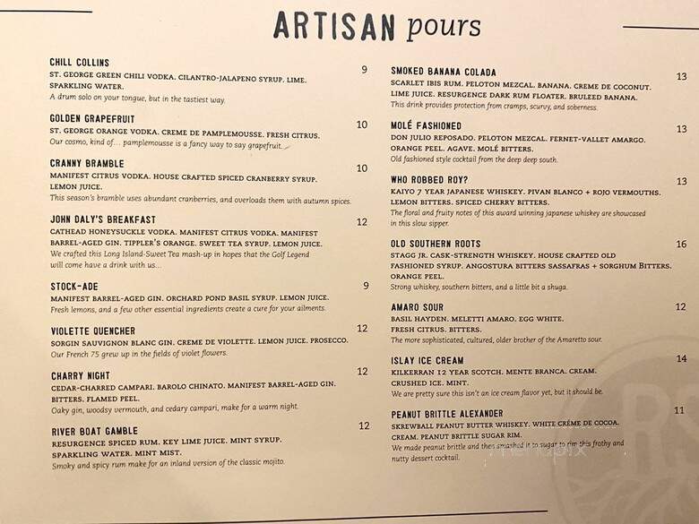 Rootstock - Tallahassee, FL menu_pic