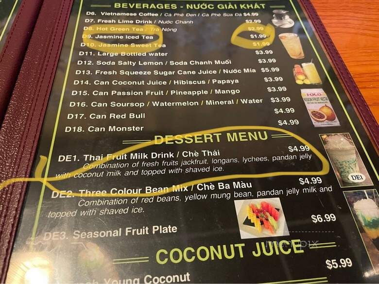Pho Bamboo - Fort Myers, FL menu_pic