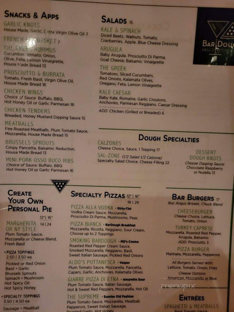 Bar Dough - New York, NY menu_pic