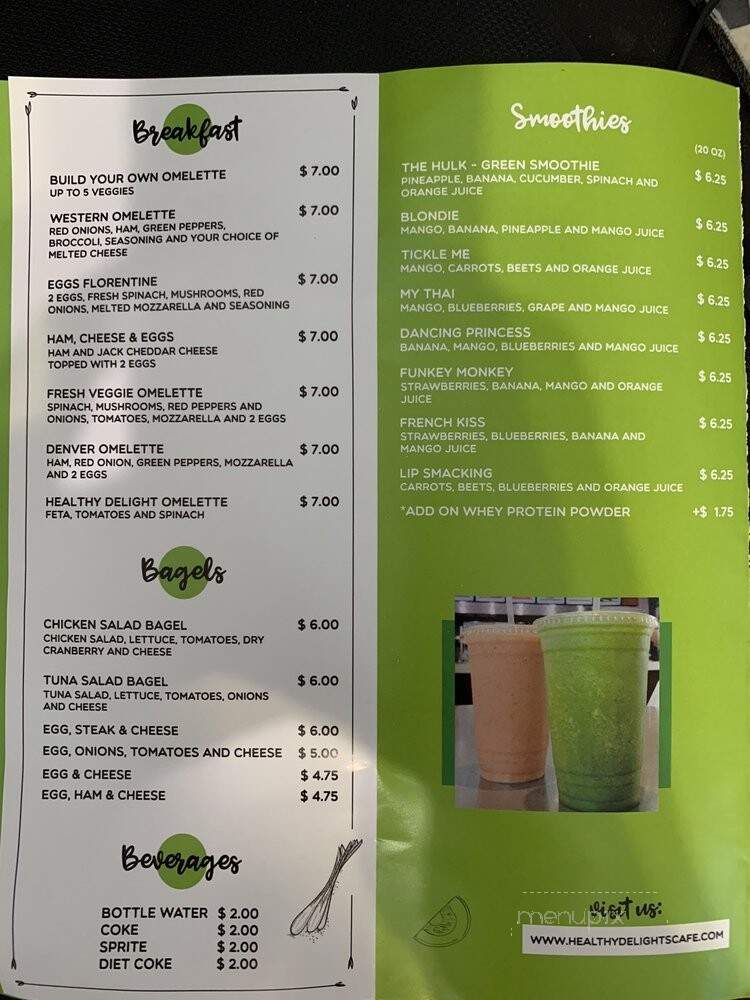 Healthy Delights Cafe - Coral Springs, FL menu_pic