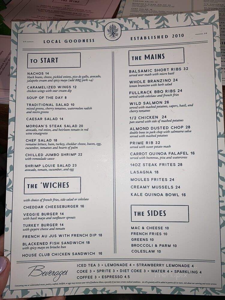 Morgans 405 - Miami, FL menu_pic