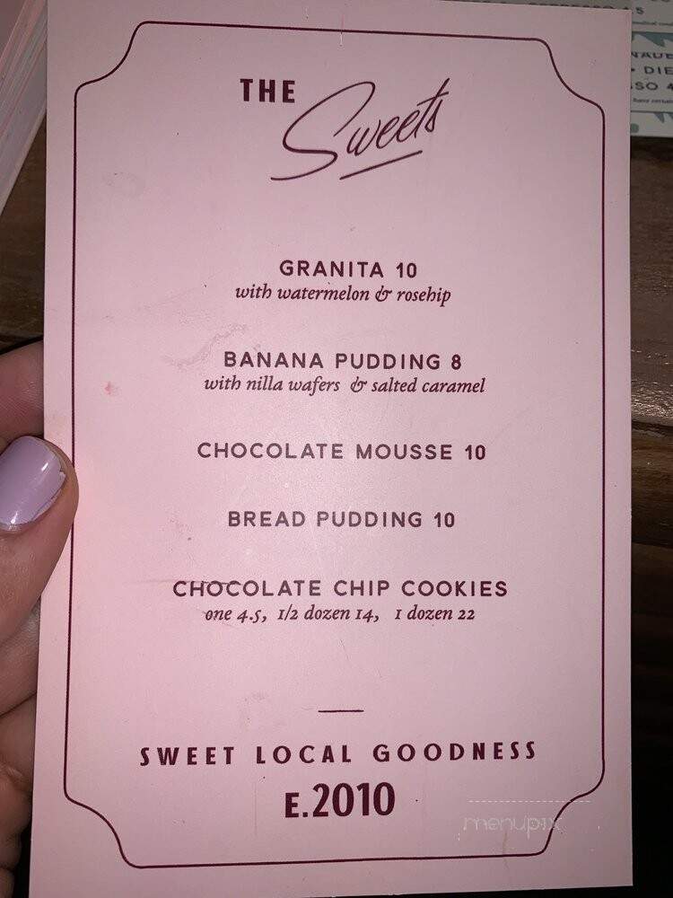 Morgans 405 - Miami, FL menu_pic