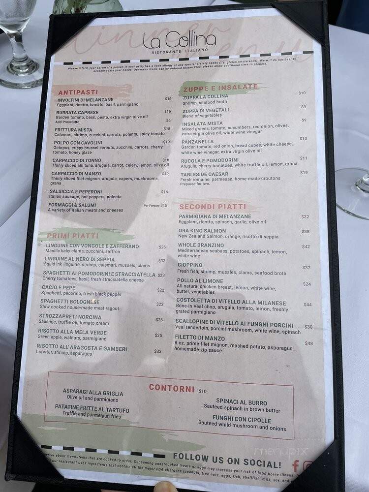 La Collina - Rochester, MI menu_pic