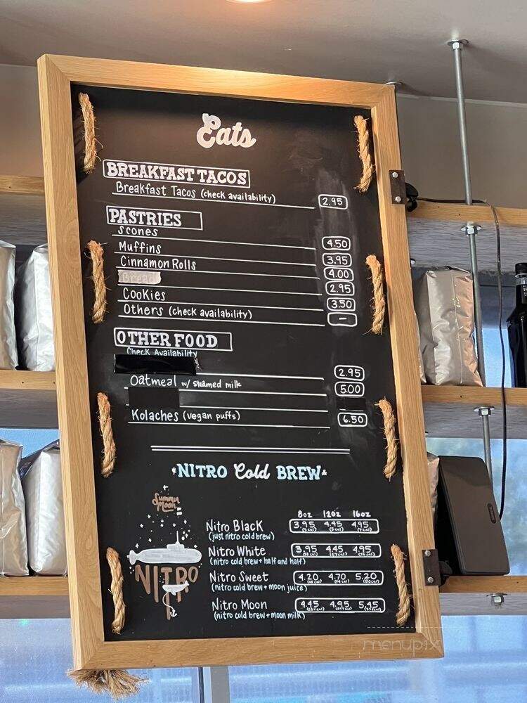 Summer Moon Coffee - San Antonio, TX menu_pic