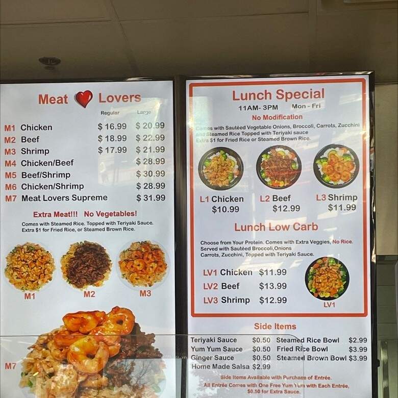 UFO Hibachi Express - Roswell, GA menu_pic